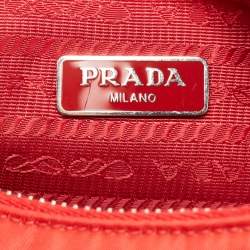 Prada Red Nylon and Saffiano Leather Re-Edition 2005 Bag