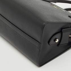 Prada Black Saffiano Cuir and City Leather Kristen Tote