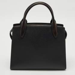 Prada Black Saffiano Cuir and City Leather Kristen Tote