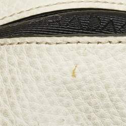 Prada White Vitello Daino Leather Tote