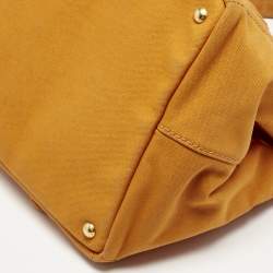 Prada Orange Canvas Shopper Tote