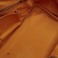 Prada Orange Canvas Shopper Tote