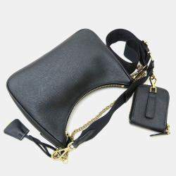 Prada Re-Edition 2005 Black Saffiano Leather Shoulder Bag