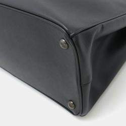 Prada Galleria Saffiano Lux Black Leather Handbag Tote Shoulder Bag