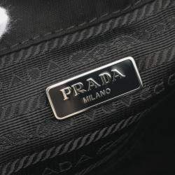 Prada Re-Nylon Shoulder Bag Nylon Saffiano Leather  Black