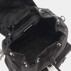 Prada Re-Nylon Shoulder Bag Nylon Saffiano Leather  Black