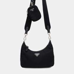 Prada Shoulder Bag Re-Edition 2005 Black Nylon