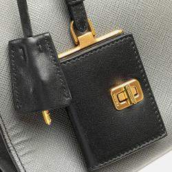 Prada Grey Saffiano and City Calf Esplanade Bag