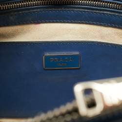 Prada Blue City Calf Leather Twin Pocket Tote