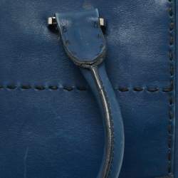 Prada Blue City Calf Leather Twin Pocket Tote