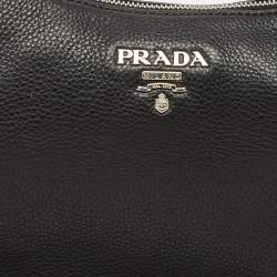 Prada Black Vitello Leather Shoulder Bag