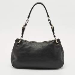 Prada Black Vitello Leather Shoulder Bag