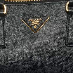 Prada Black Saffiano Leather Large Promenade Satchel