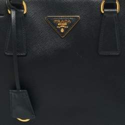Prada Black Saffiano Leather Large Promenade Satchel