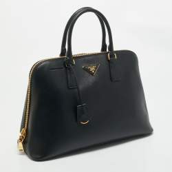 Prada Black Saffiano Leather Large Promenade Satchel