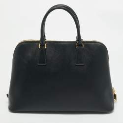 Prada Black Saffiano Leather Large Promenade Satchel