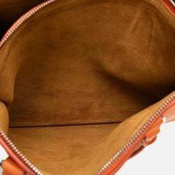 Prada Orange Medium Soft Calf Galleria Double Zip Tote