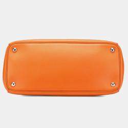 Prada Orange Medium Soft Calf Galleria Double Zip Tote