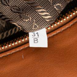Prada Brown Small Canvas Symbole Triangolo Satchel