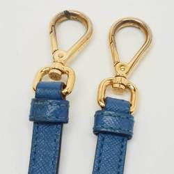 Prada Blue Saffiano Leather Small Galleria Double Zip Tote