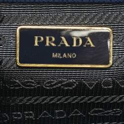 Prada Navy Blue Saffiano Lux Leather Parabole Tote