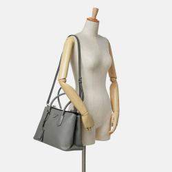 Prada Saffiano Cuir Turnlock Twin Satchel