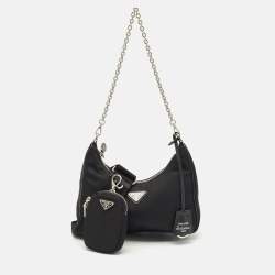 Prada Black Nylon Re-Edition 2005 Shoulder Bag