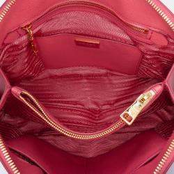 Prada Pink Medium Saffiano Lux Promenade Satchel