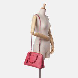 Prada Pink Medium Saffiano Lux Promenade Satchel