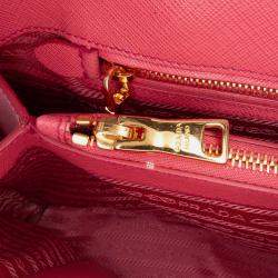 Prada Pink Medium Saffiano Lux Promenade Satchel