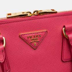 Prada Pink Medium Saffiano Lux Promenade Satchel