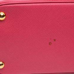 Prada Pink Medium Saffiano Lux Promenade Satchel