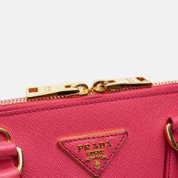 Prada Pink Medium Saffiano Lux Promenade Satchel