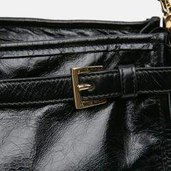 Prada Black Large Shiny Calfskin Bonnie Satchel