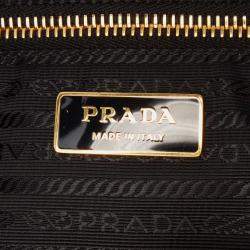 Prada Black Large Shiny Calfskin Bonnie Satchel