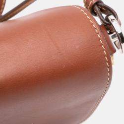 Prada Beige/Brown Raffia Vitello Flap Crossbody Shoulder Bag