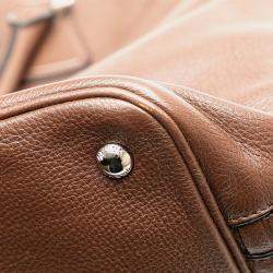 Prada Brown Vitello Daino Open Convertible Tote