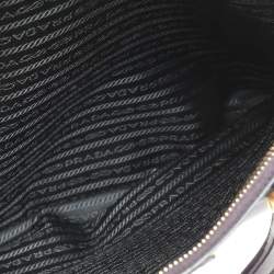 Prada Purple Patent Leather Medium Double Zip Galleria Tote