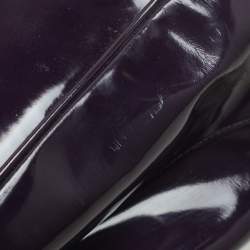 Prada Purple Patent Leather Medium Double Zip Galleria Tote