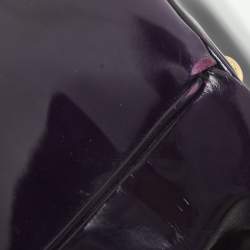 Prada Purple Patent Leather Medium Double Zip Galleria Tote