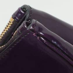 Prada Purple Patent Leather Medium Double Zip Galleria Tote