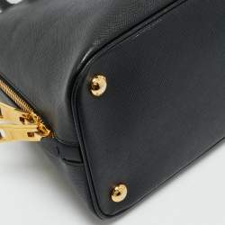 Pre Owned Prada Black Saffiano Leather Medium Promenade Satchel