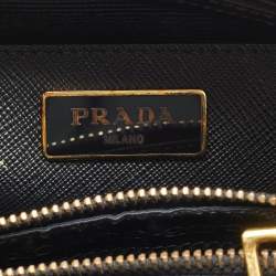 Pre Owned Prada Black Saffiano Leather Medium Promenade Satchel