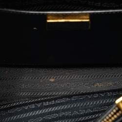 Pre Owned Prada Black Saffiano Leather Medium Promenade Satchel