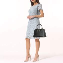 Pre Owned Prada Black Saffiano Leather Medium Promenade Satchel