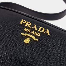 Prada Black Leather Saffiano Luxe Crossbody Belt Bag