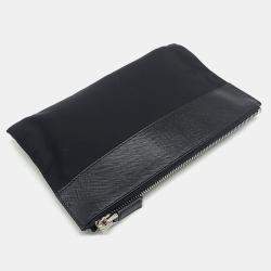 Pre Owned Prada Black Nylon Re-Nylon Pouch