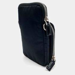 Prada Black Nylon Phone Holder Crossbody Bag