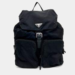 Prada Black Nylon two pocket backpack
