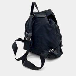 Prada Black Nylon two pocket backpack